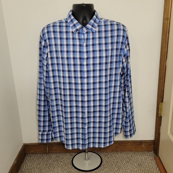 Bonobos Men's Blue Checkered Slim Fit Button-Down - Size (L) - Great Condition - Picture 1 of 9